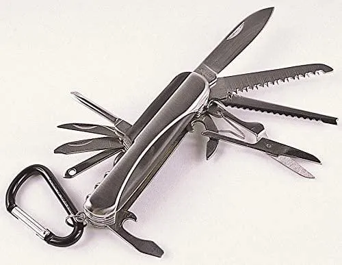 Stainless Steel Pocket Knife - 12 functions