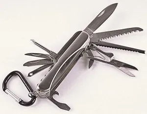 Stainless Steel Pocket Knife - 12 functions