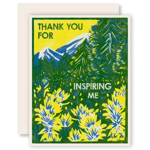 Thank You for Inspiring Me Letterpress Card