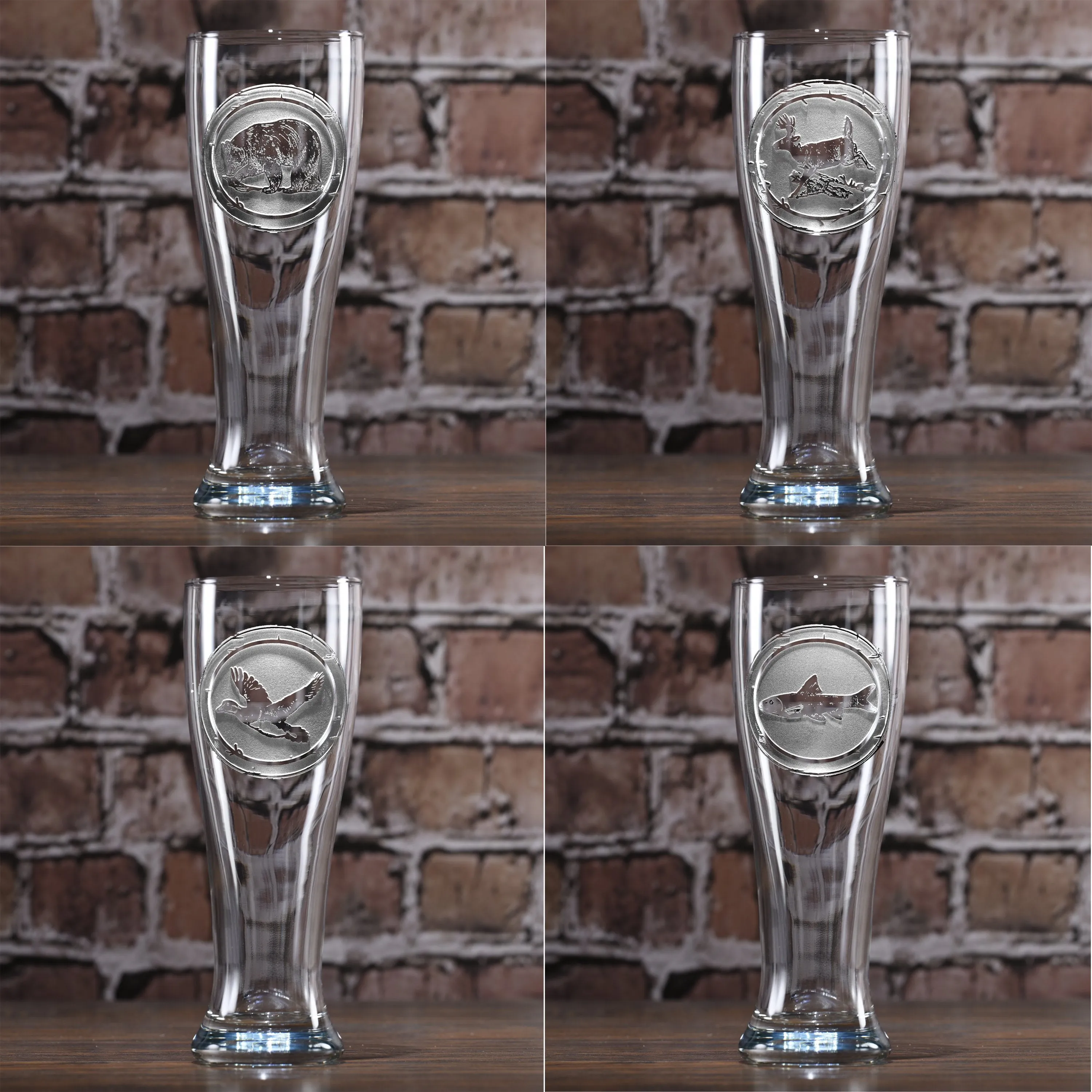 Wildlife Animals Pilsner Glasses