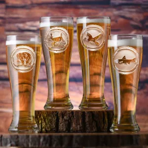 Wildlife Animals Pilsner Glasses