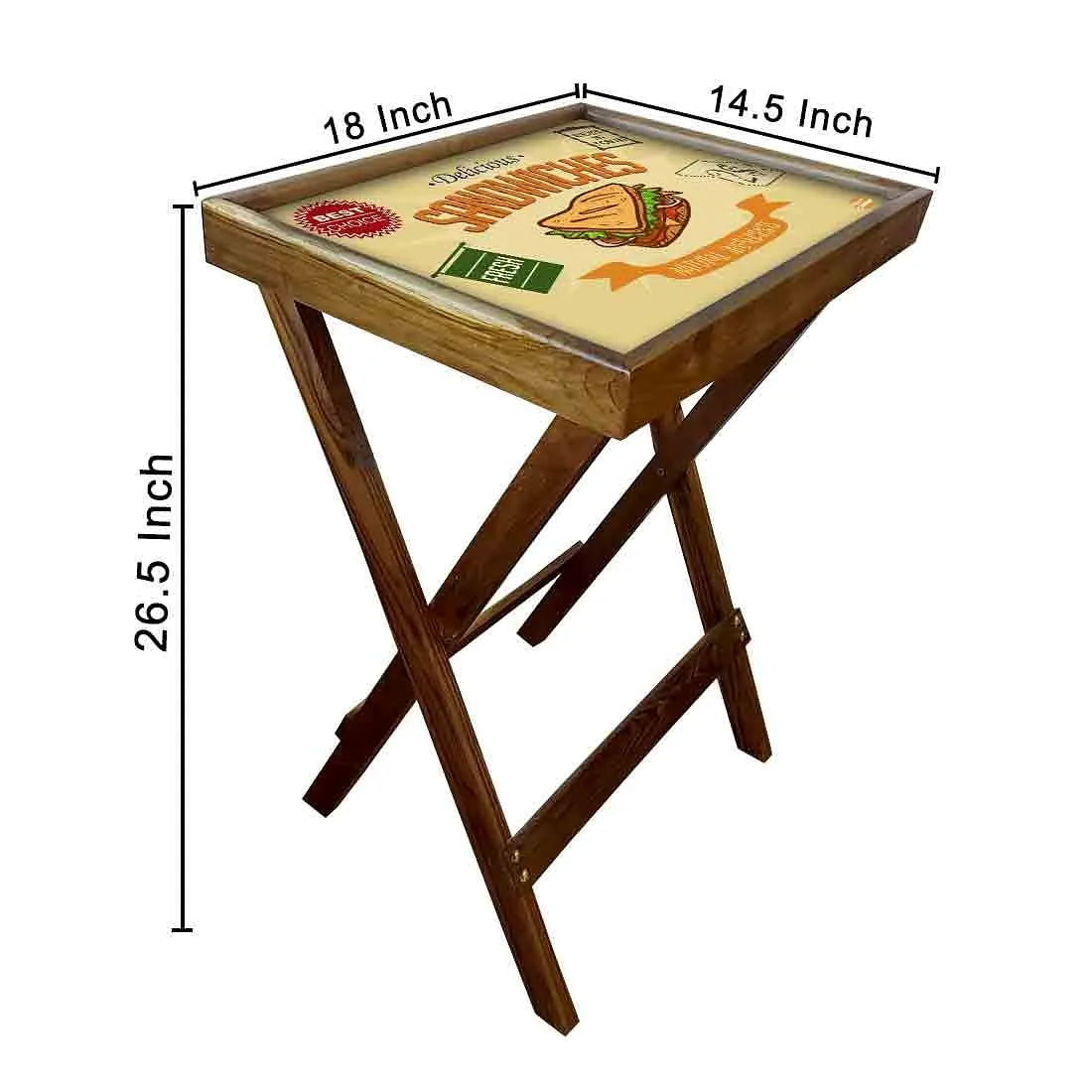 Wooden Folding Long Table for Serving Snacks Tables - Sandwiches